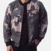 The Wild Collective Gray Philadelphia Eagles Bomber Jacket