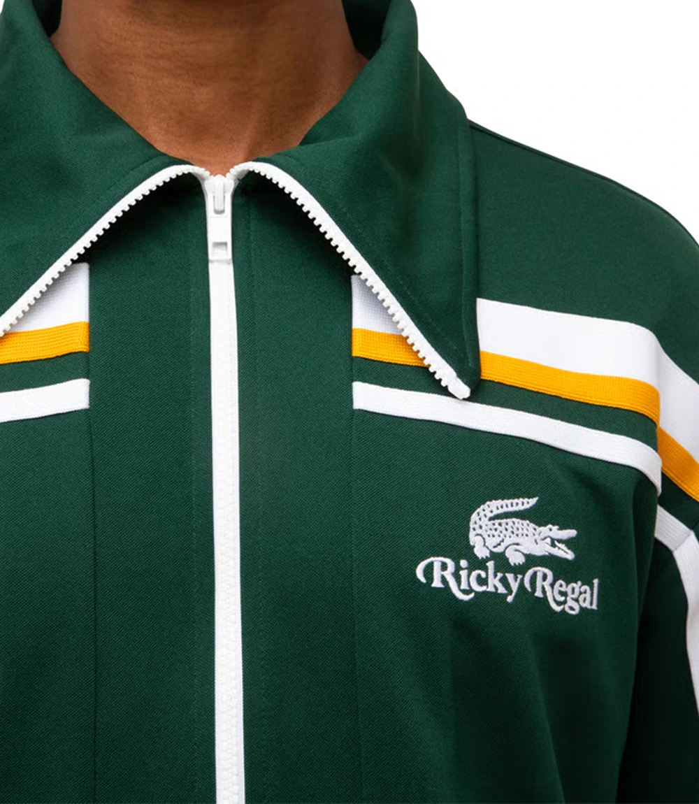 Lacoste x Ricky Regal Contrast Striped Piqué Zip Jacket