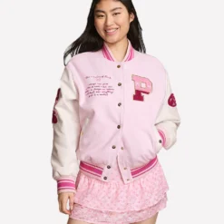Love Shack Fancy x PINK Varsity Jacket