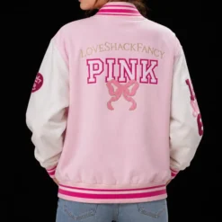 Love Shack Fancy PINK Bomber Jacket