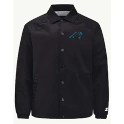 Mens Carolina Panthers Retro Coaches Jacket Black