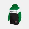 New Era Kelly Green Eagles Colorblocked Hoodie