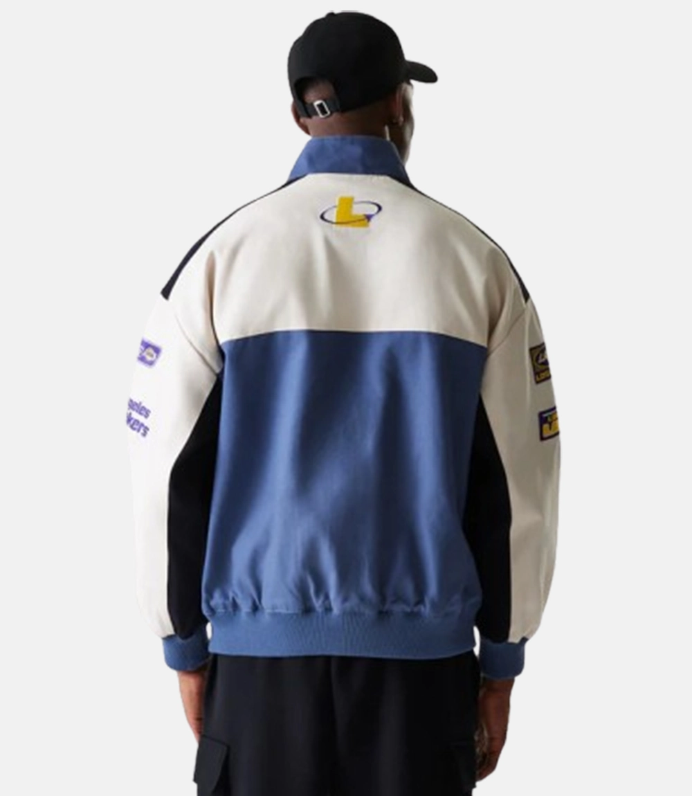 New Era Los Angeles Lakers Motorsports Blue Jacket Los Angeles Lakers Motorsports New Era Jacket