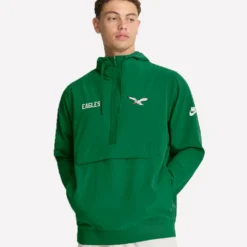 Kelly Green Philadelphia Eagles Anorak Half-Zip Hoodie