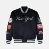 OVO x New Era x MLB Yankees Varsity Jacket Black