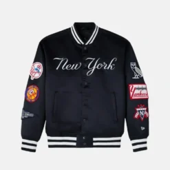 OVO x New Era x MLB Yankees Varsity Jacket Black