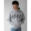 Oak And Fort Graphic Grey Hoodie