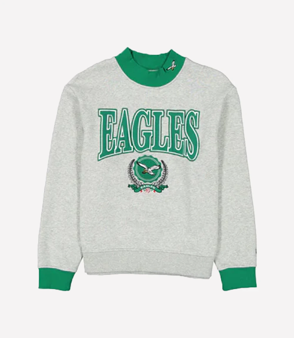 Philadelphia Eagles Throwback Mockneck Sweatshirt Eagles Mock Neck Sweatshirt