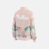Philadelphia Phillies Erin Andrews Sand Raglan Track Jacket Pink
