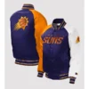 Phoenix Suns Full-Snap Raglan Purple Varsity Jacket