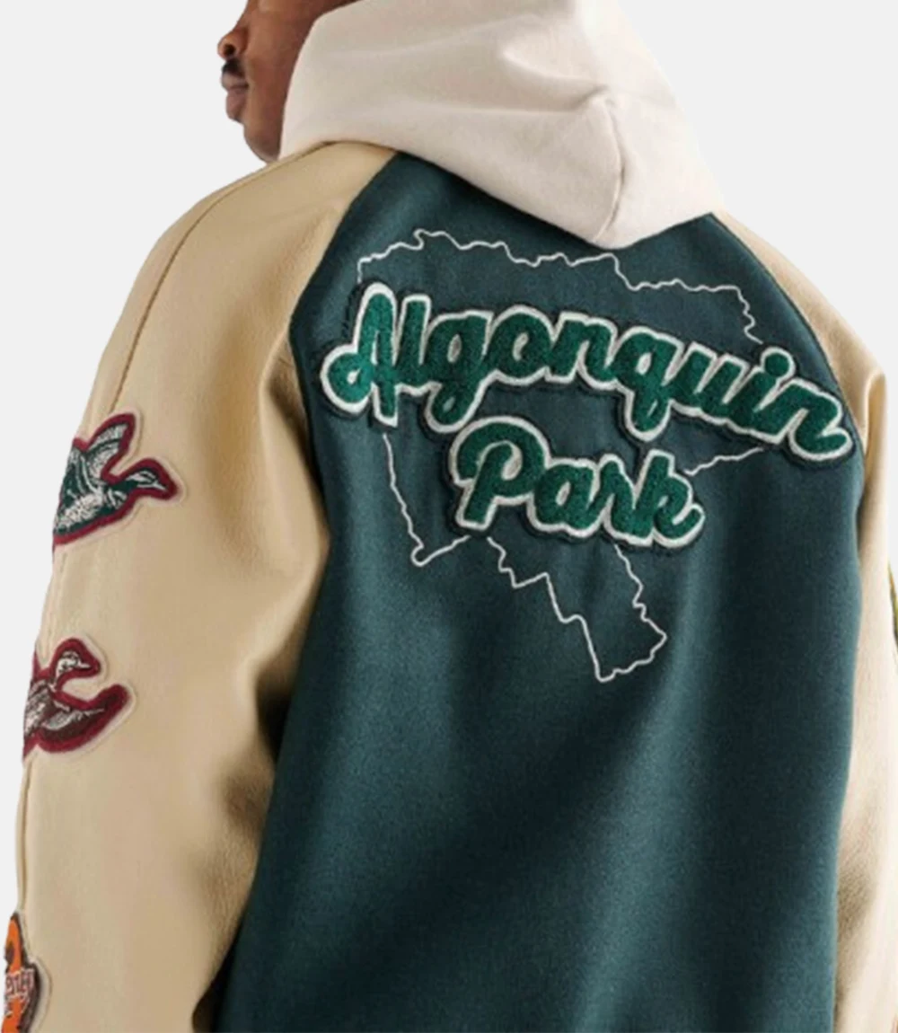 Roots Outdoors 24 Bomber Varsity Jacket Roots Outdoors 24 Green Varsity Jacket