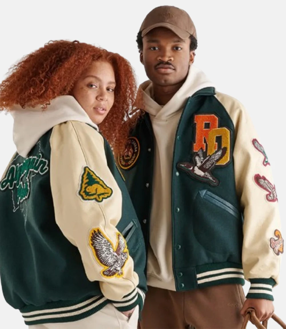 Roots Outdoors 24 Green Varsity Jacket Roots Outdoors 24 Varsity Jacket Green
