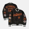 San Francisco Giants OVO x New Era Black Twill Satin Jacket