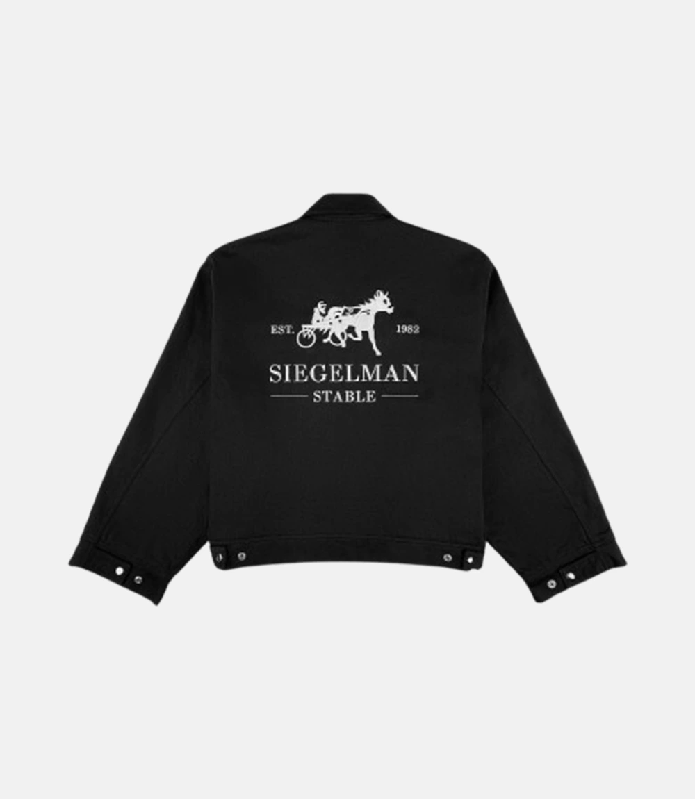 Siegelman Stable Embroidered Black Coaches Jacket