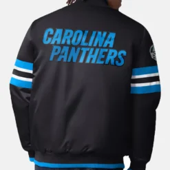 Starter Black Carolina Panthers Scout I Snap Tab Jacket