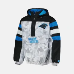 Starter Carolina Panthers Gridiron Raglan Half-Zip Jacket for Sale