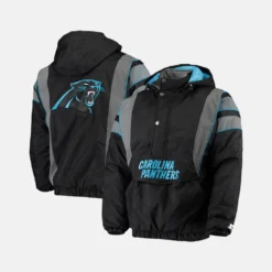 Starter Black Carolina Panthers Gridiron Reflective Jacket