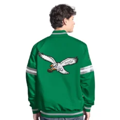 Philadelphia Eagles Vintage Scout Full-Snap Green Varsity Jacket