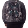 Gray Philadelphia Eagles Camo Bomber Jacket Men