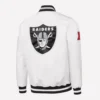 Tom Brady White Raiders Jacket White