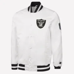 Tom Brady White Raiders Jacket