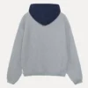 Two Tone Stussy Heather Grey and Blue Hoodie