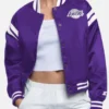 Los Angeles Lakers Starter Satin Purple Varsity Jacket