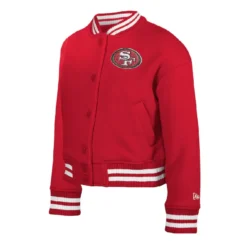 Youth New Era Scarlet San Francisco 49ers Chenille Applique Fleece Red Jacket