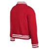 Youth New Era Scarlet San Francisco 49ers Chenille Applique Fleece Full-Snap Jacket