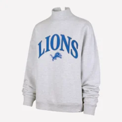 Detroit Lions Mock Neck Sweatshirt Grey