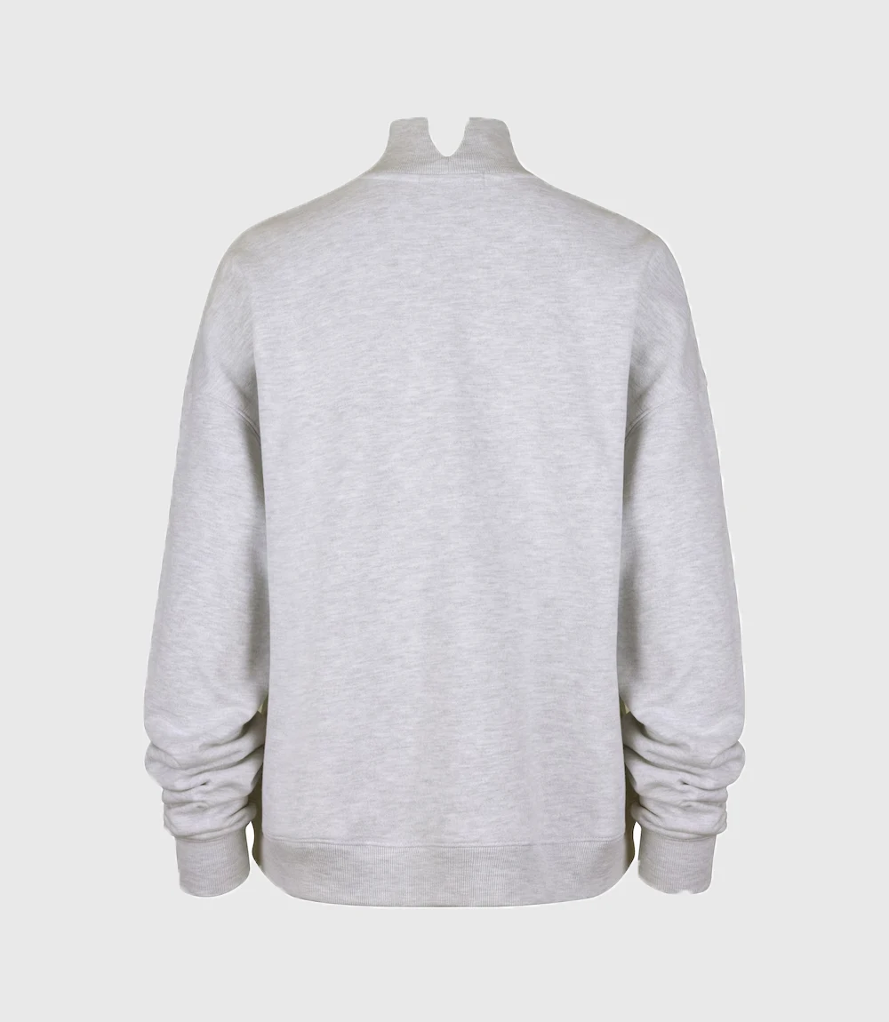 47 x Washington Commanders Mock Neck Grey Sweatshirt Washington Commanders Mock Neck Sweatshirt Grey