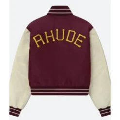 Buy Rhude Batting Cage Varsity Maroon Jacket