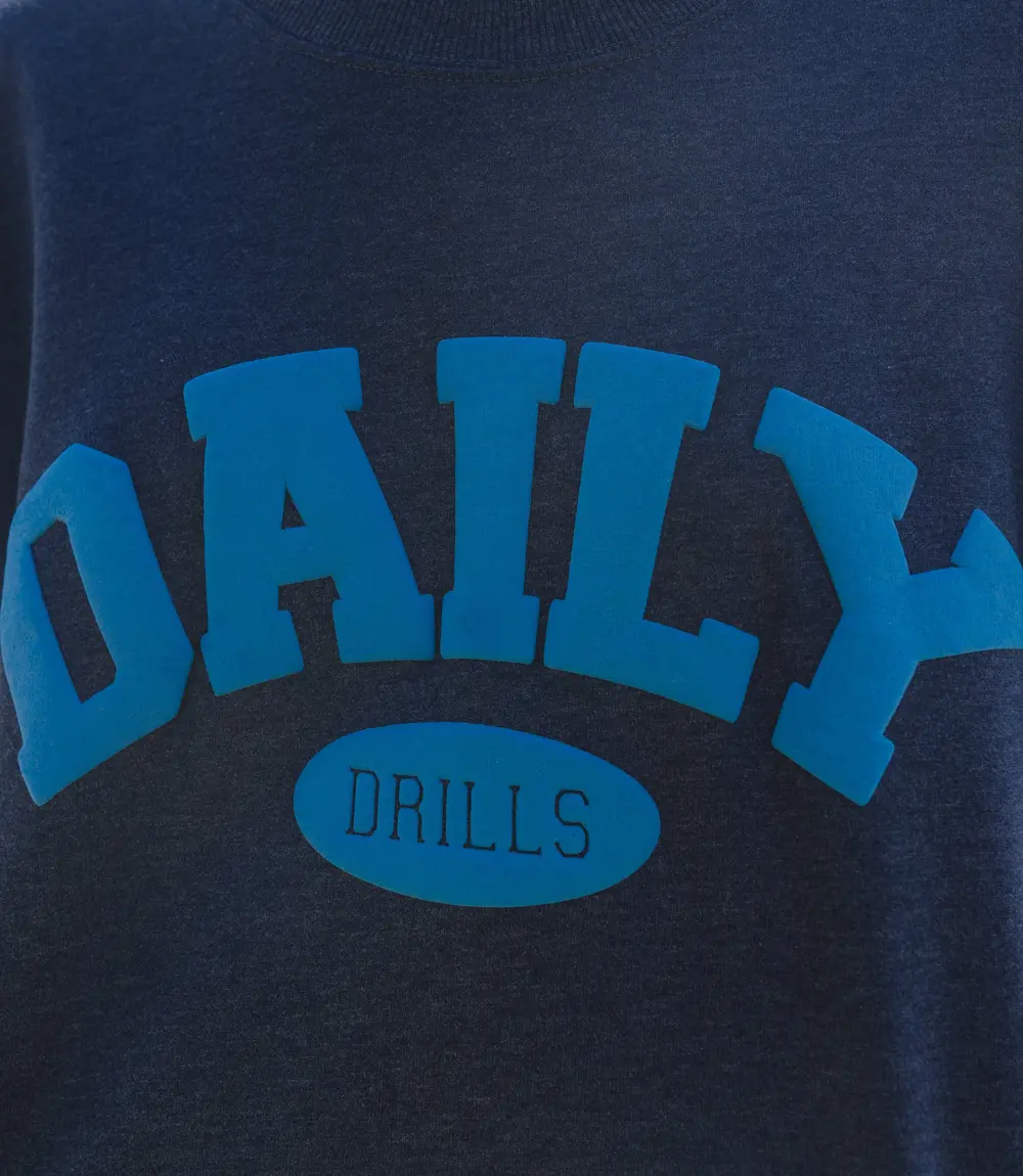 Daily Drills Navy Oversized Crew Sweatshirt Daily Drills Oversized Sweatshirt Navy