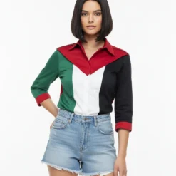 Esther Ouwehand Flag Blouse Shirt