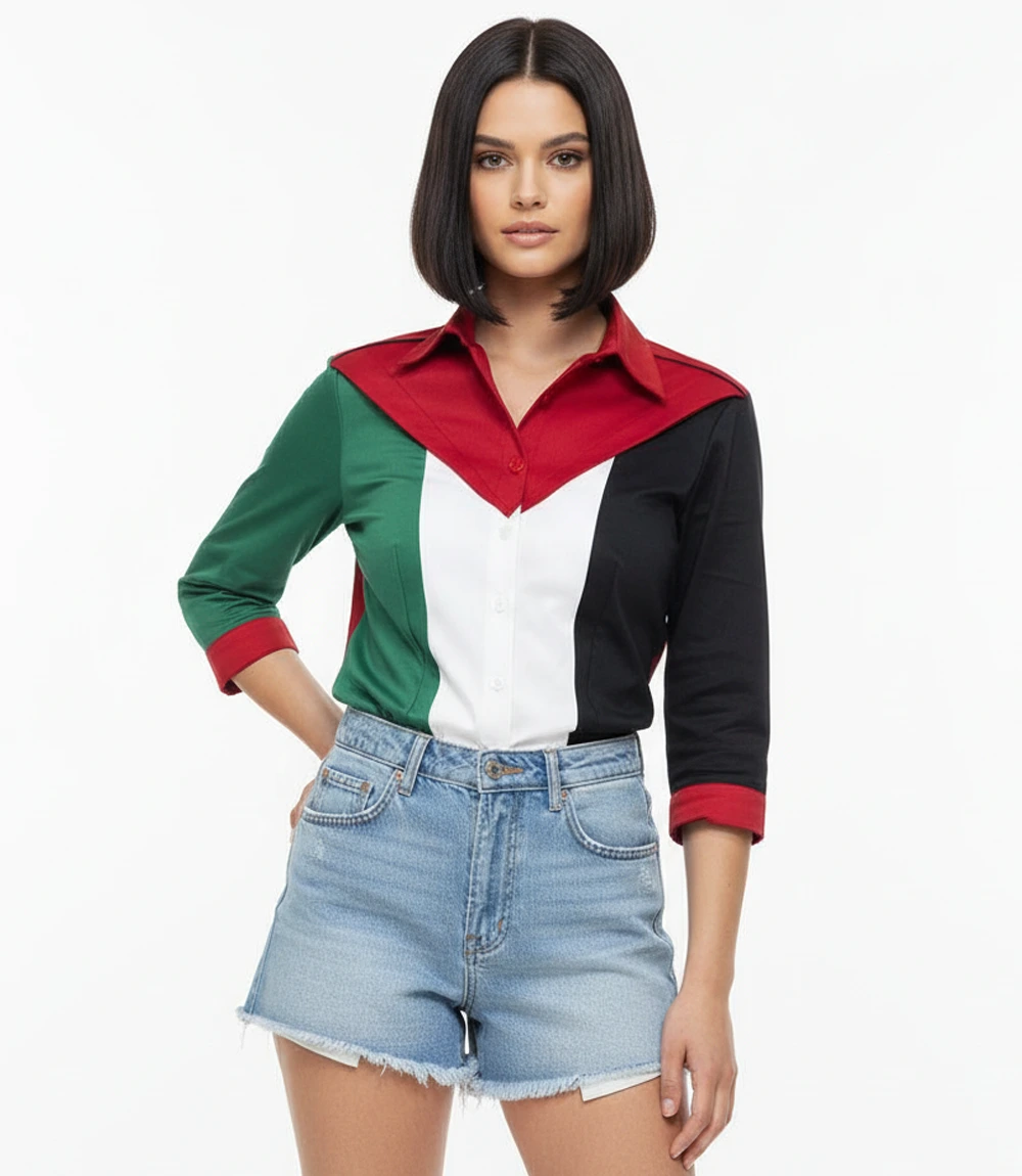 Dutch Esther Ouwehand Flag Blouse Shirt Esther Ouwehand Flag Blouse Shirt