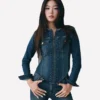 GAP Katseye Denim Jacket Blue