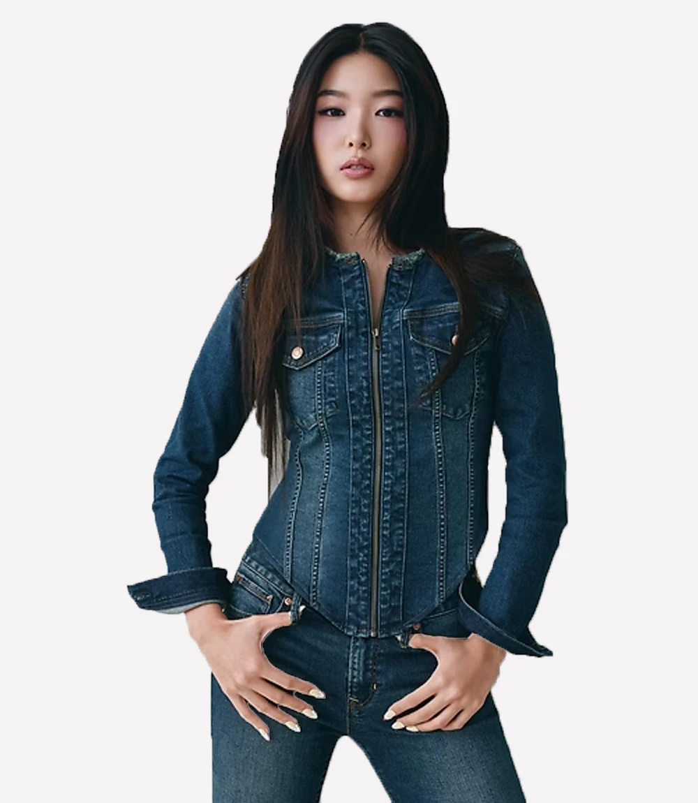 GAP Katseye Blue Denim Jacket GAP Katseye Denim Jacket Blue