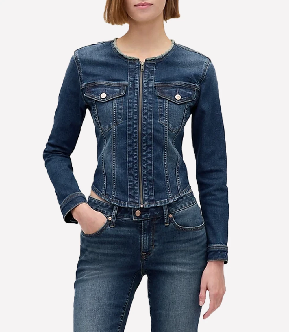 GAP x Katseye Denim Blue Jacket GAP Katseye Denim Jacket Blue