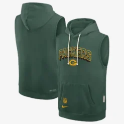 Green Bay Packers Sideline Sleeveless Hoodie