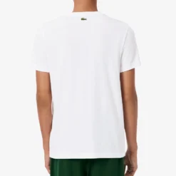 White Lacoste Novak Djokovic The Goat Shirt