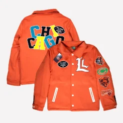 Lyrical Lemonade Orange Chicago Bears Varsity Jacket