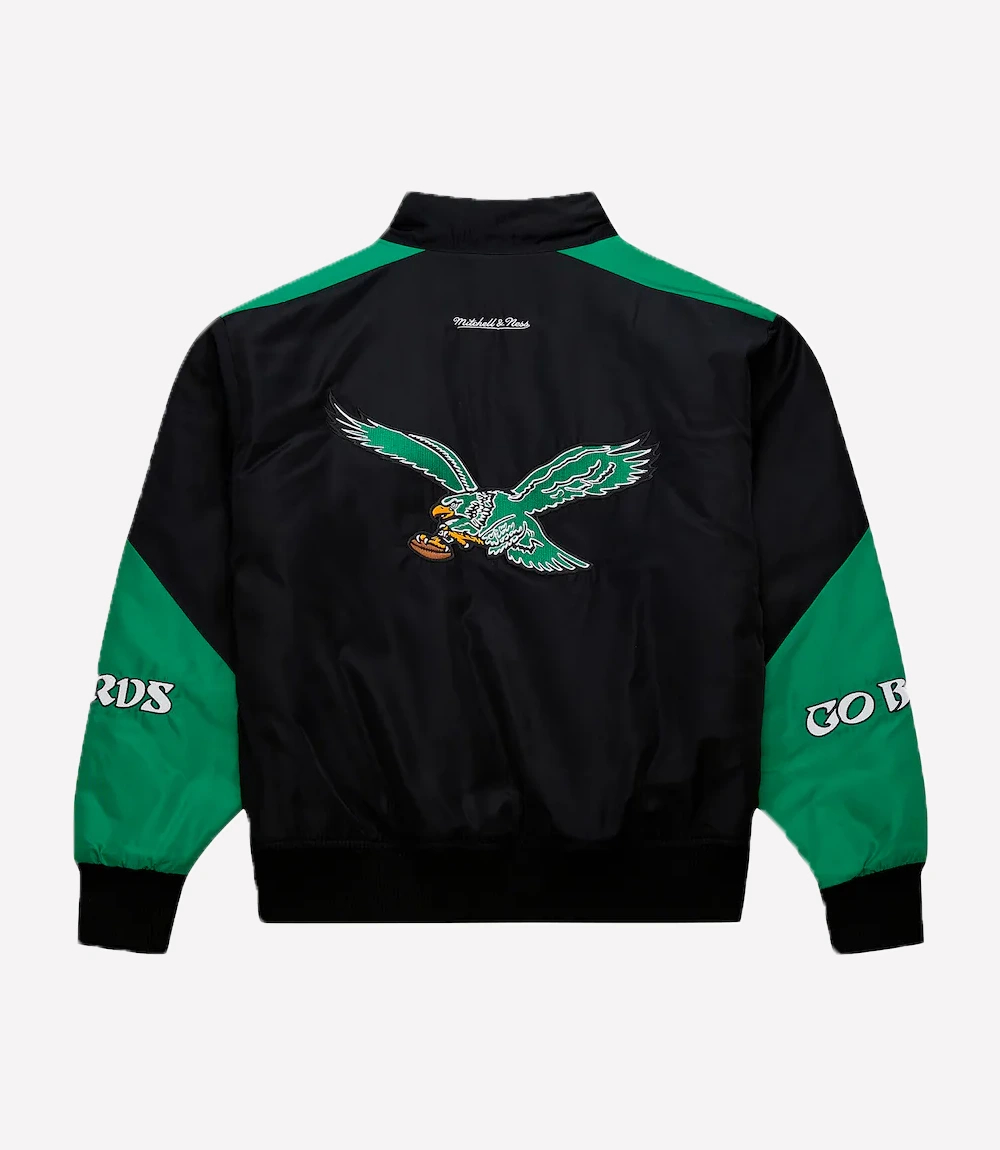 Mitchell and Ness Philadelphia Eagles Speedway Jacket Mitchell and Ness 2025 Eagles Speedway Nylon Jacket