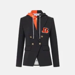 NFL Veronica Beard Cincinnati Bengals Dickey Black Jacket