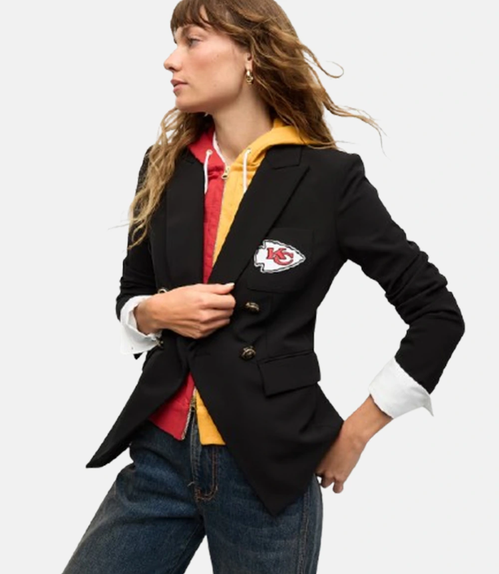NFL x Veronica Beard Kansas City Chiefs Dickey Jacket Black NFL x Veronica Beard Kansas City Chiefs Dickey Jacket