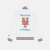 NYON X New York Mets White Varsity Jacket for Sale