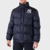 New York Yankees Nylon Puffer Jacket Black