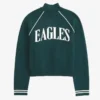 Philadelphia Eagles Mockneck Green Cardigan