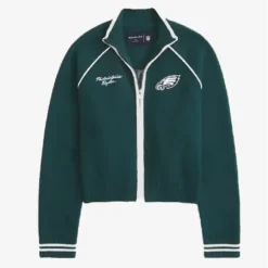 Philadelphia Eagles Zipper Green Cardigan