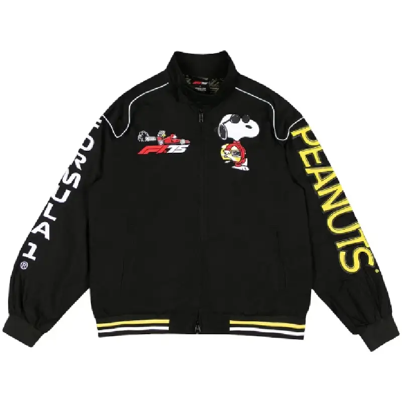 Shop Formula 1 x Snoopy Peanuts Pit Crew Joe Cool Racing Jacket Black Sale Shop Formula 1 x Snoopy Peanuts Pit Crew Joe Cool Racing Jacket