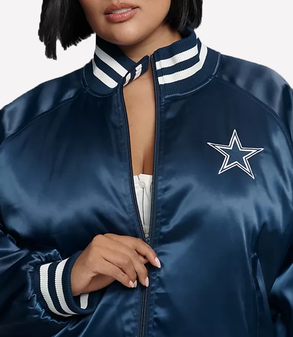 The Wild Collective x Anthropologie Dallas Cowboys Blue Jacket The Wild Collective x Anthropologie Dallas Jacket Navy